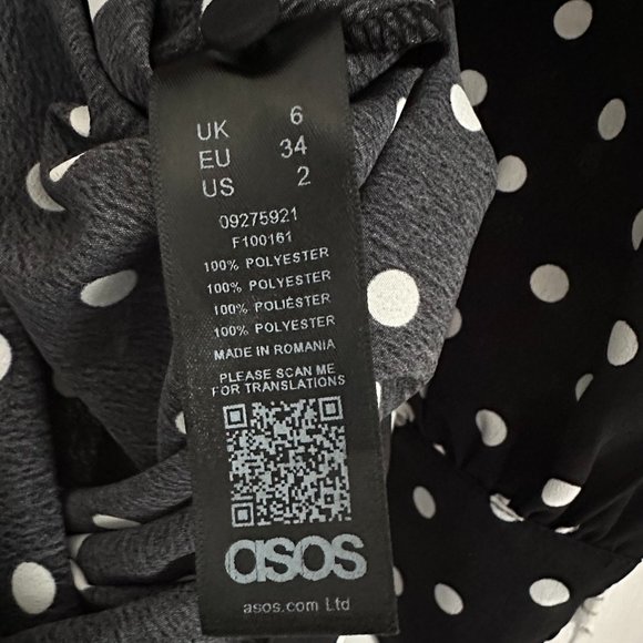 ASOS DESIGN Ruched Waist Detail Jumpsuit in Dot Print - Size 2 ($64) - Picture 9 of 11